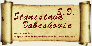 Stanislava Dabesković vizit kartica